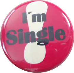 I am single badge red